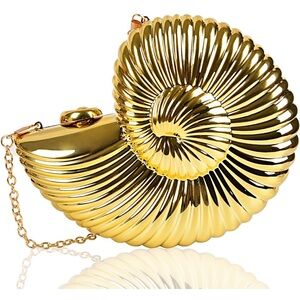 Gold Shell Clutch